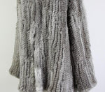 New Knitted real rabbit fur coat
